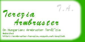terezia armbruster business card